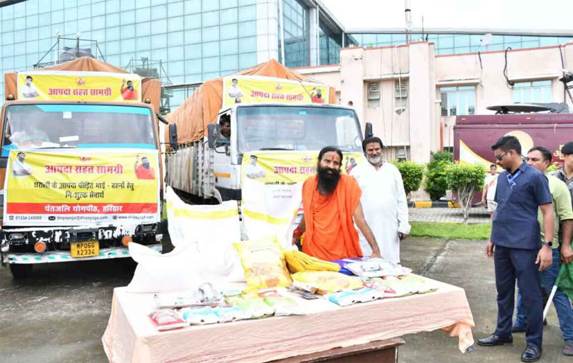 रक्षा बंधन पर रक्षा का संकल्प, धराली, उत्तरकाशी आपदा प्रभावितों के लिए पतंजलि ने भेजी राहत सामग्री