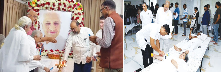 ब्रह्माकुमारीज़ द्वारा अहमदाबाद में मेगा रक्तदान शिविर में 1018 यूनिट रक्त संग्रह