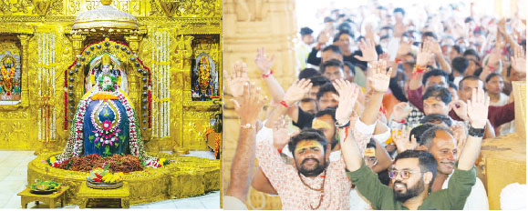 श्रावण मास के तृतीय सोमवार को सोमनाथ मंदिर में भक्तों का हर हर महादेव का नाद गूंजा