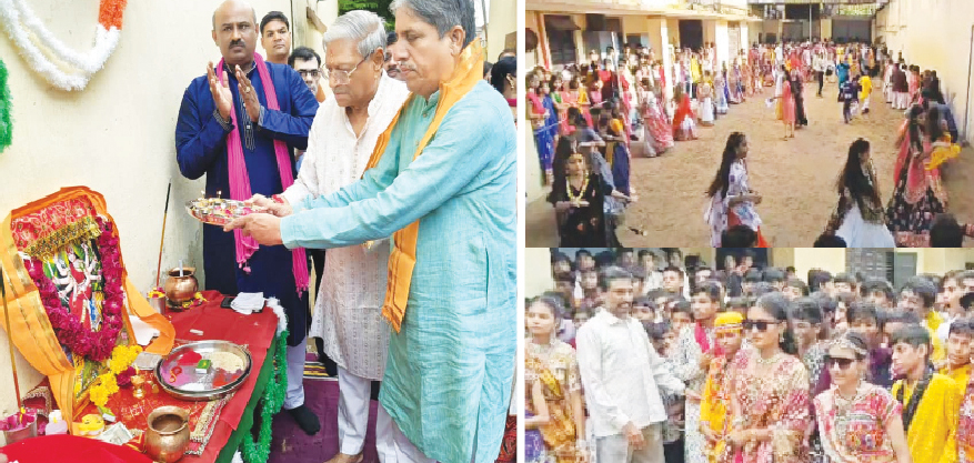 हिंदी हाई स्कूल शाहपुर में नवरात्रि उत्सव की धूम, गरबा आयोजन ने बांधा समां