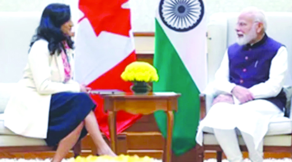 पीएम मोदी से मिलीं कनाडा की विदेश मंत्री अनीता आनंद