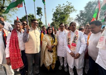 हिन्दी हाई स्कूल के विद्यार्थियों द्वारा सरदार पटेल की 150वीं जयंती पर एकता यात्रा निकाली गई